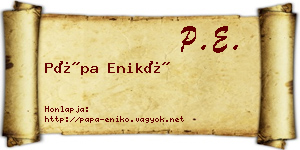 Pápa Enikő névjegykártya