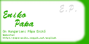 eniko papa business card